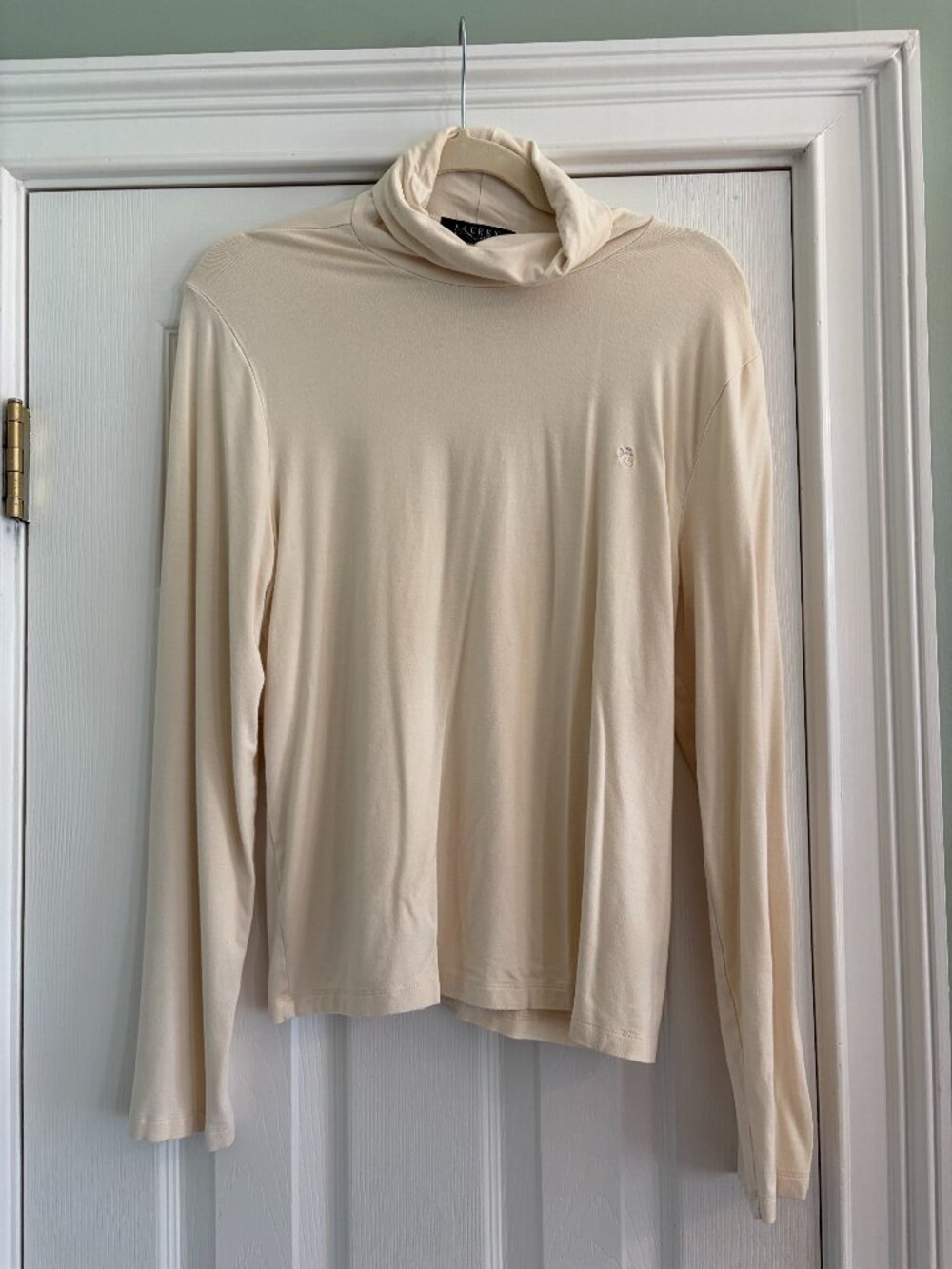 Lauren Ralph Lauren Long Sleeve XL Turtleneck Tee XL Cream